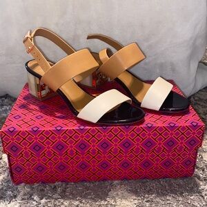 Tory Burch - Gigi Two-Tone Sandal - Size 6